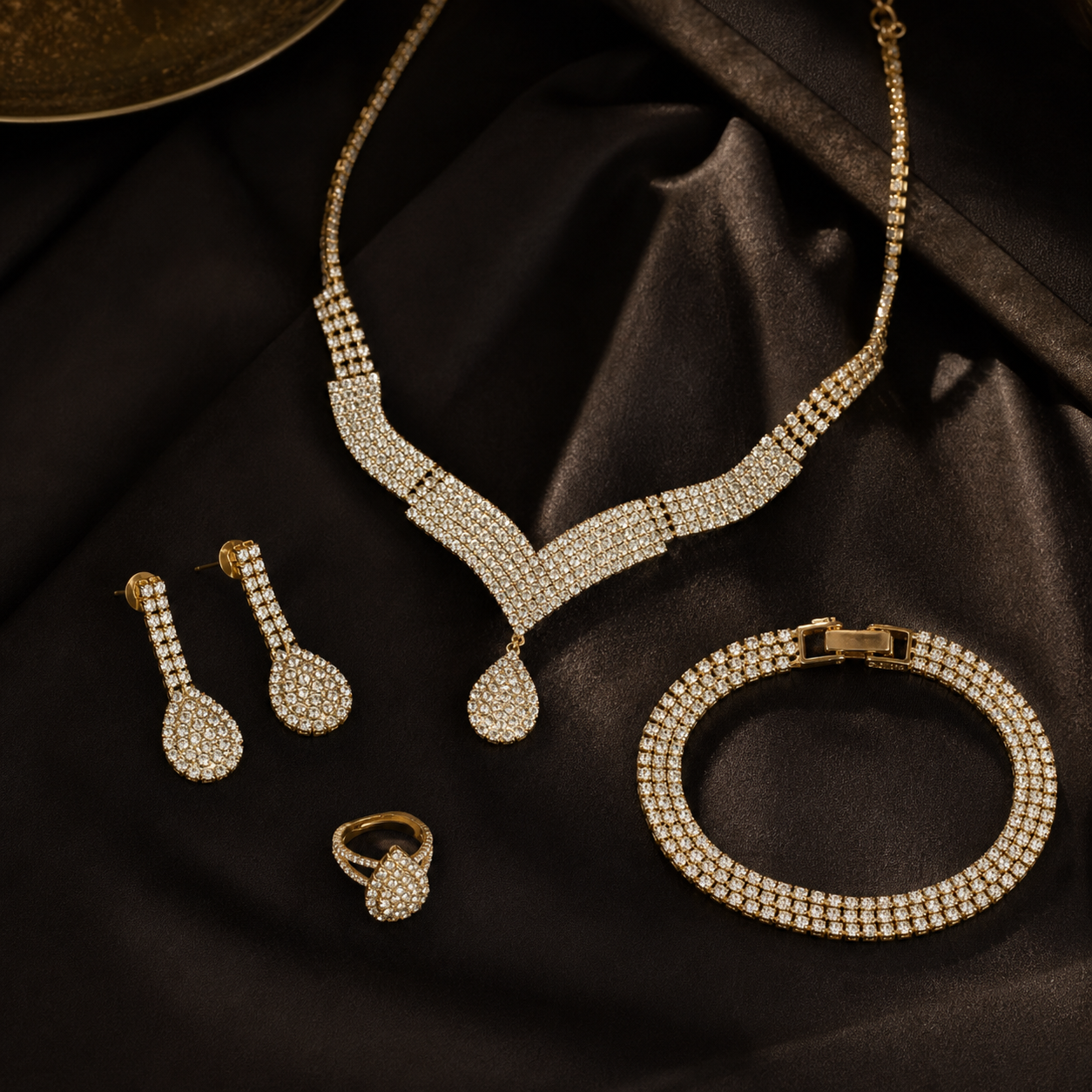 Étoile Gala Schmuckset auf schwarzem Satin