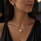 Lumière Halo Schmuckset als elegante Trageansicht