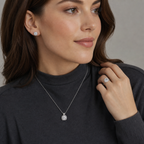 Clair Halo Schmuckset als elegante Trageansicht