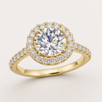 Vollständige Produktansicht des Solène Halo Rings